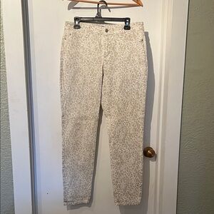 NYDJ Cream Patterned Leggings